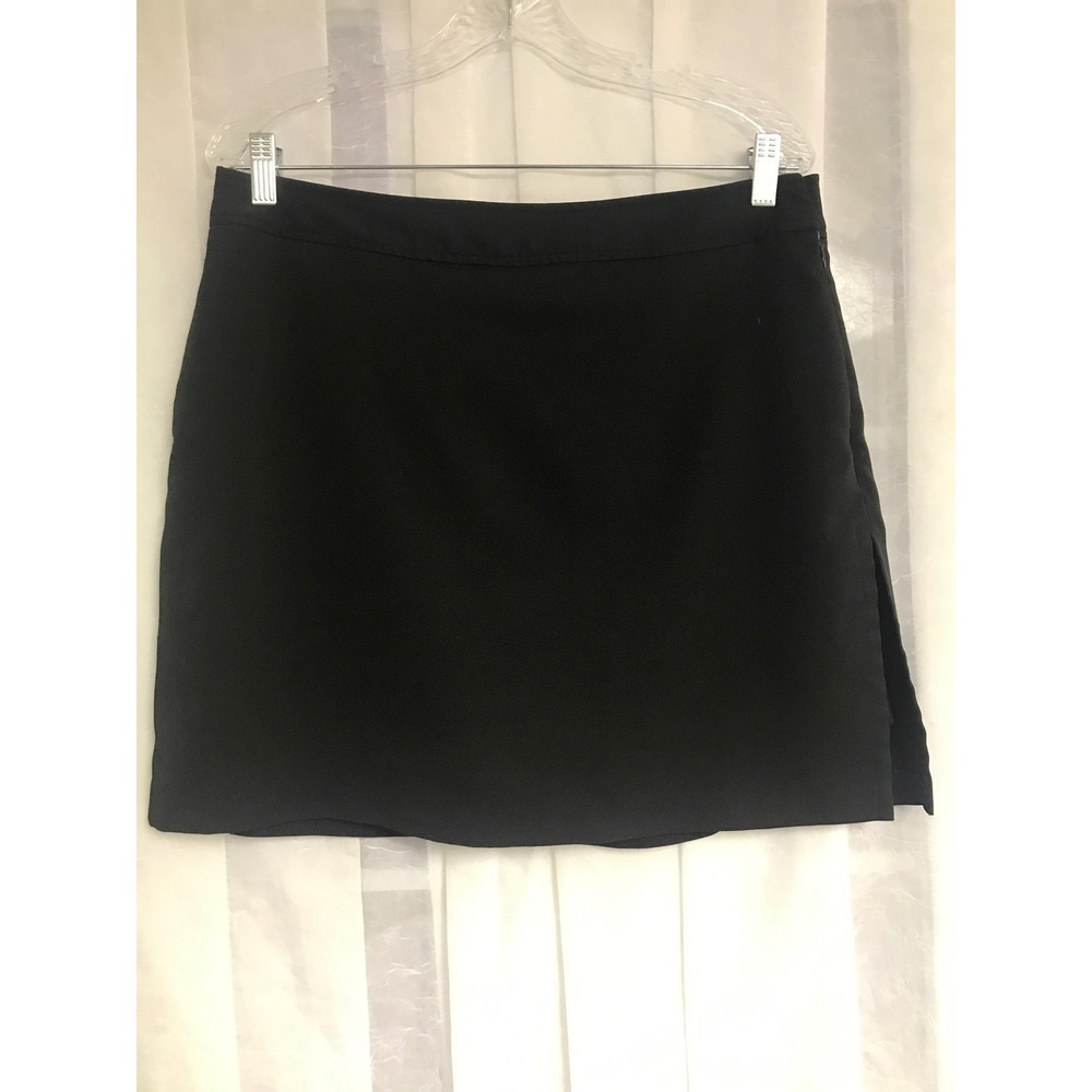 Ashworth Womens‎ Black Golf Skort Side Zip Active Skirt with Built-in Shorts 12